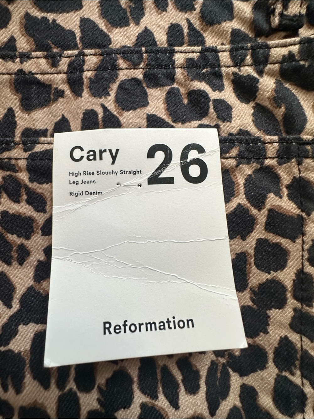 Reformation Leopard-Print Wide Leg Pants - Tan & Black - Picture 6 of 7